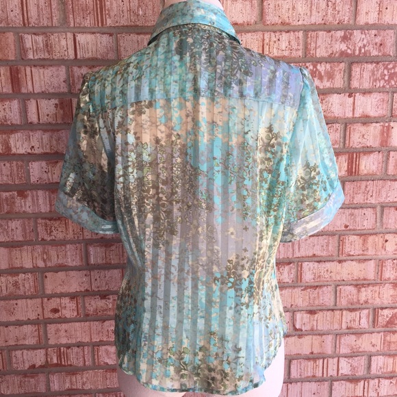 Vintage Sheer Floral Blouse - Picture 5 of 6